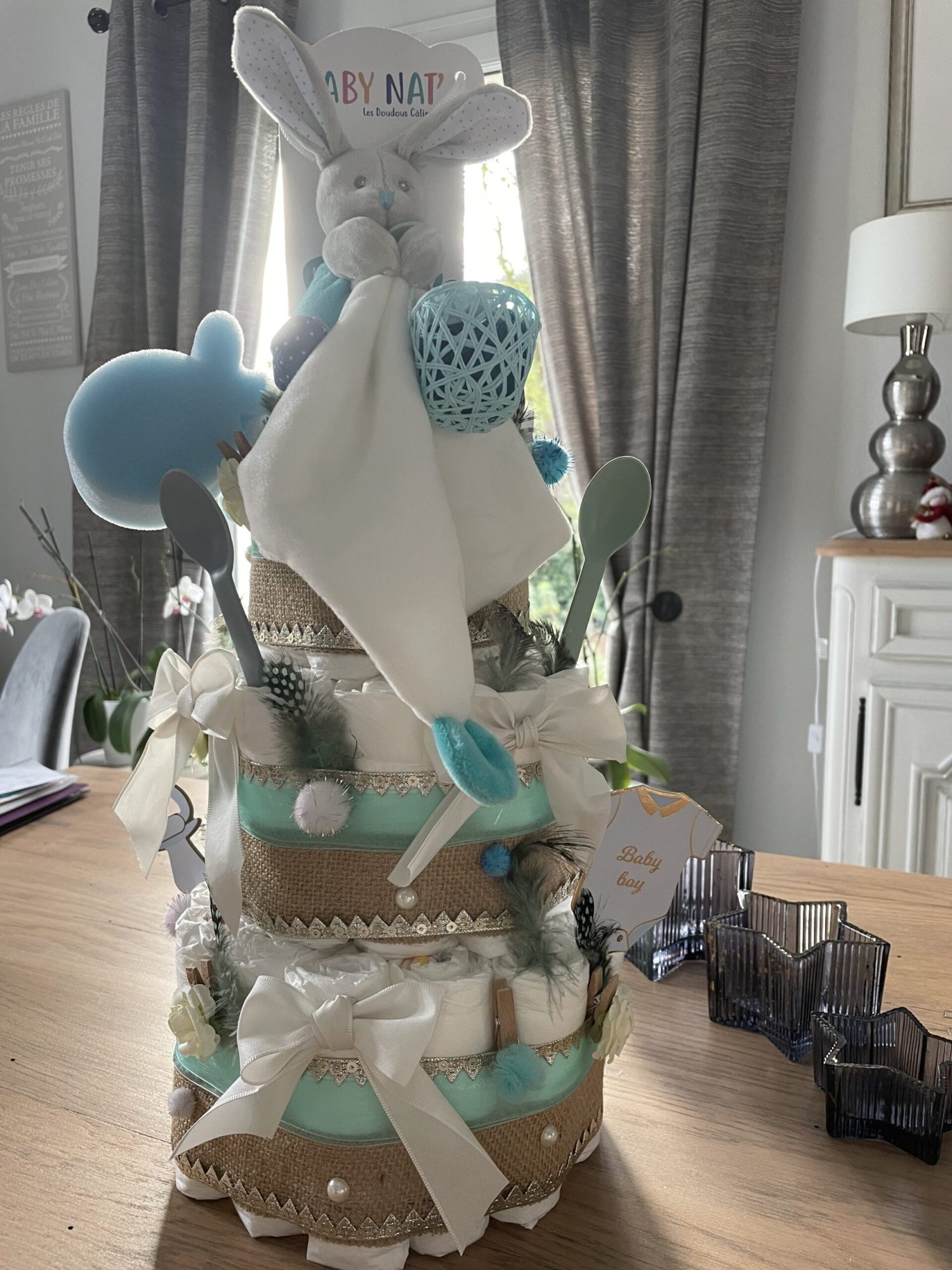 Gâteau de couches bleu