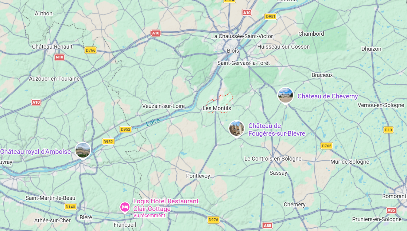 Carte – Les Montils, près de Blois